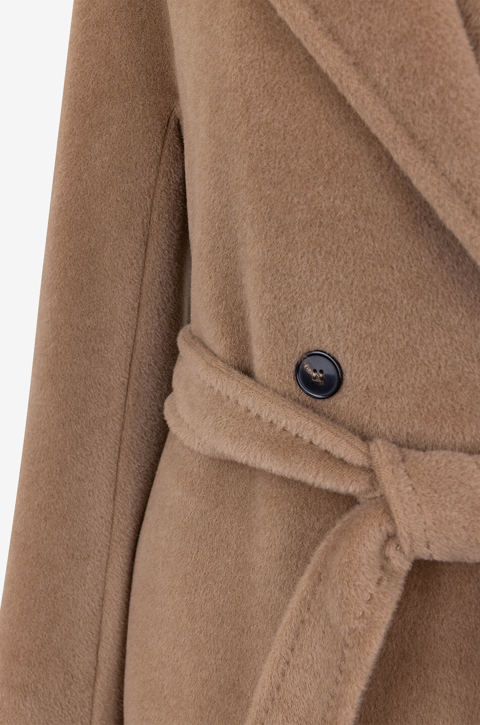 MAX MARA STUDIO Martin long double-breasted wool and alpaca coat Women CAMEL 3