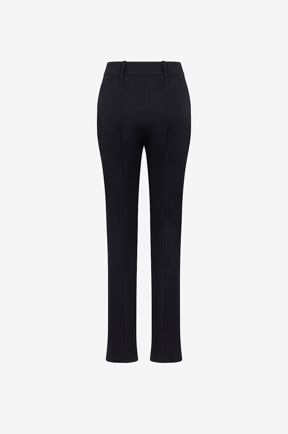 ALAÏA Straight-leg twill stretch trousers with patches Women BLACK 2