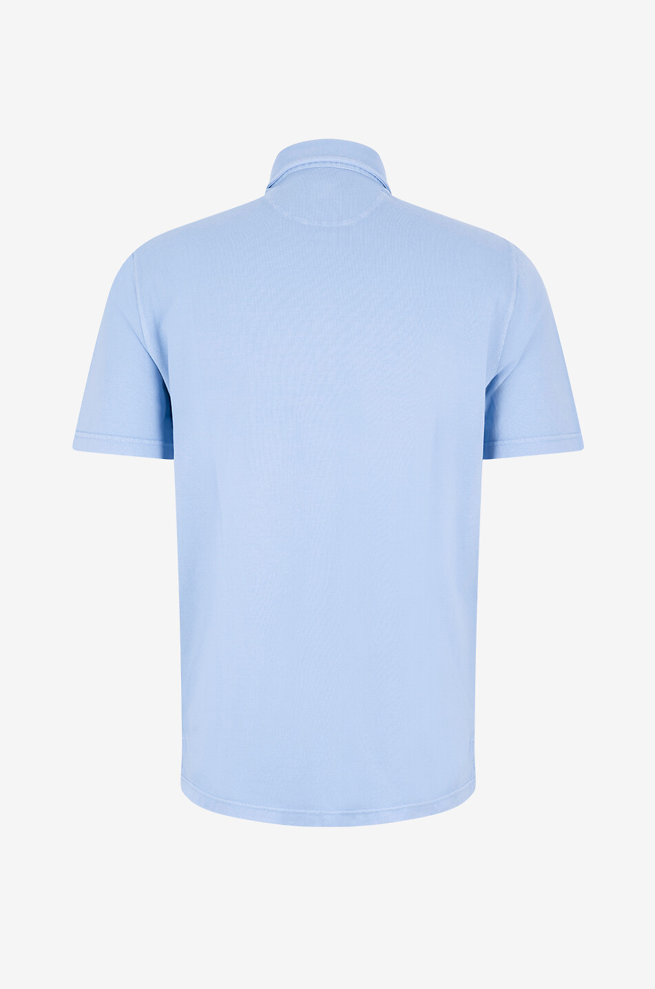 FEDELI Kurzärmeliges Polohemd aus Baumwollpiqué von Tommy Herren HELLBLAU 2