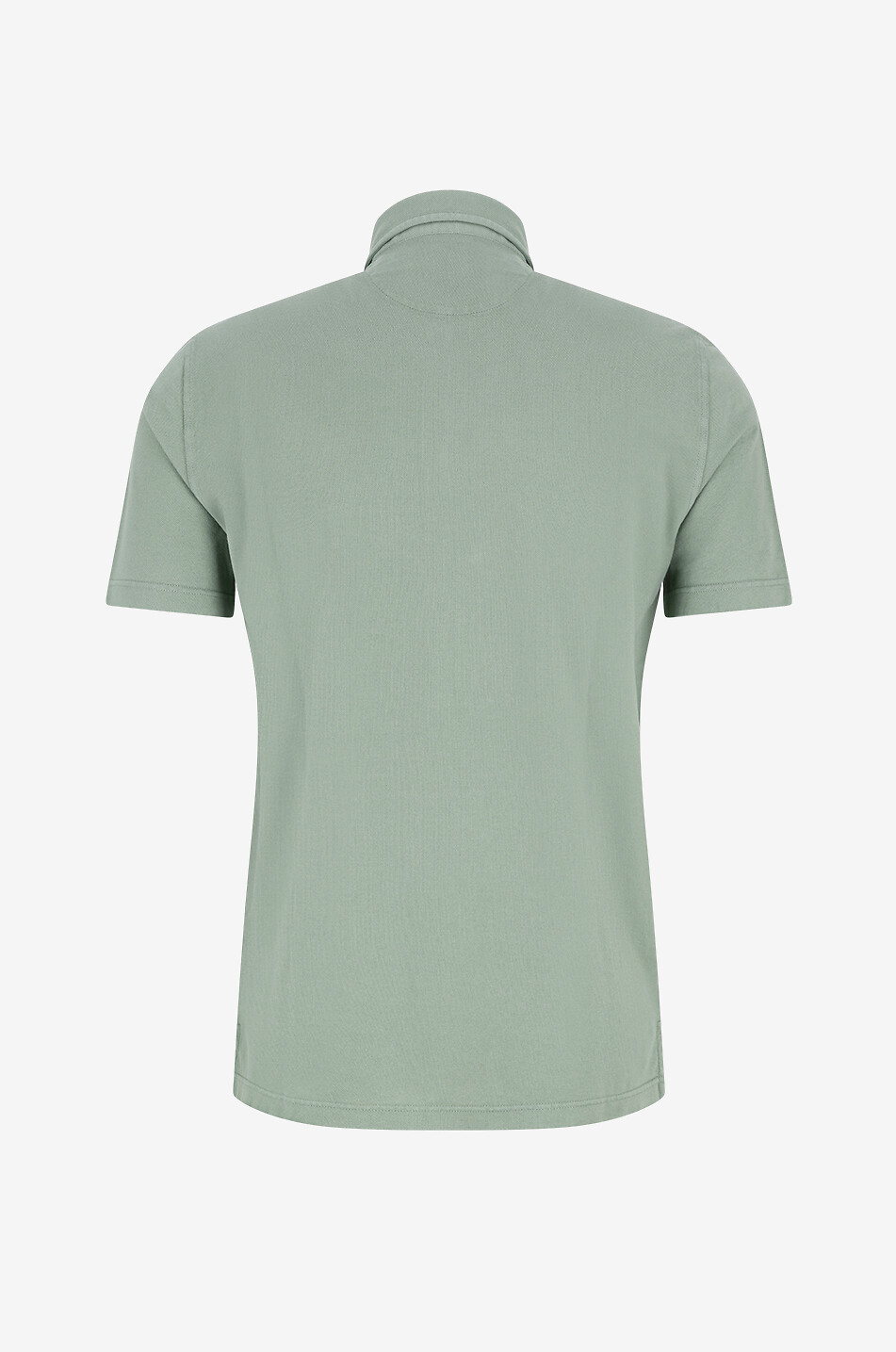 FEDELI Tommy cotton piqué short sleeved polo shirt Men MEDIUM GREEN 2