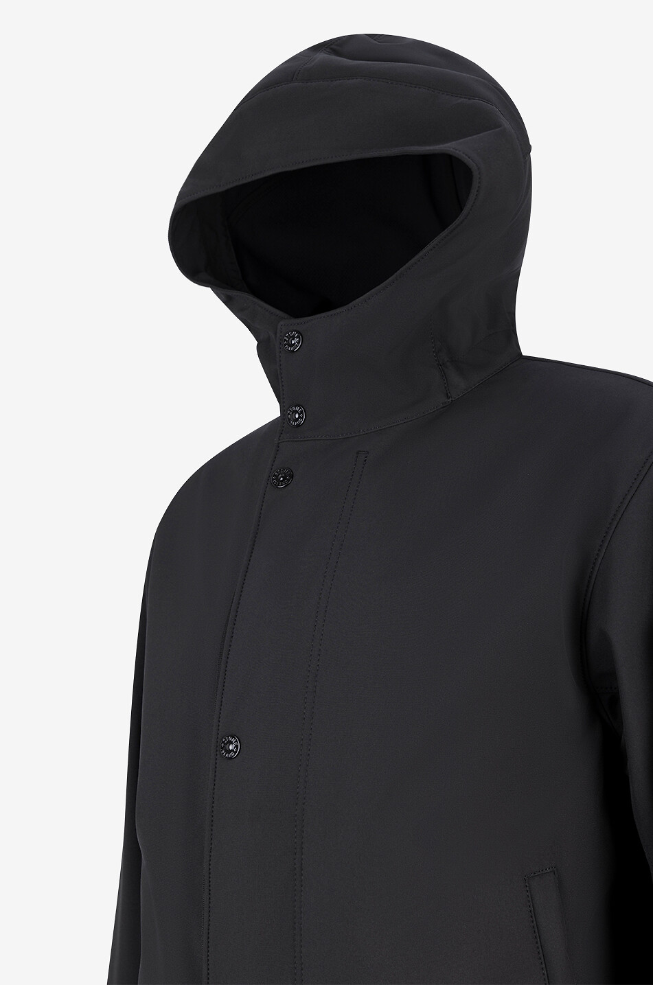 STONE ISLAND Bomberjacke mit Kapuze 4100090 Light Soft Shell-R_E.Dye Herren SCHWARZ 3