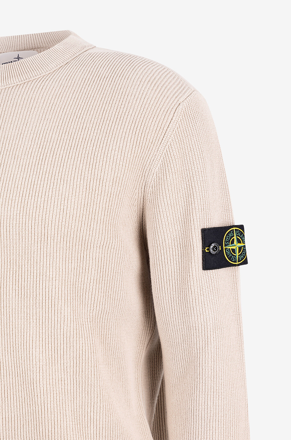 STONE ISLAND 5100054 organic cotton round-neck jumper Men BEIGE 3
