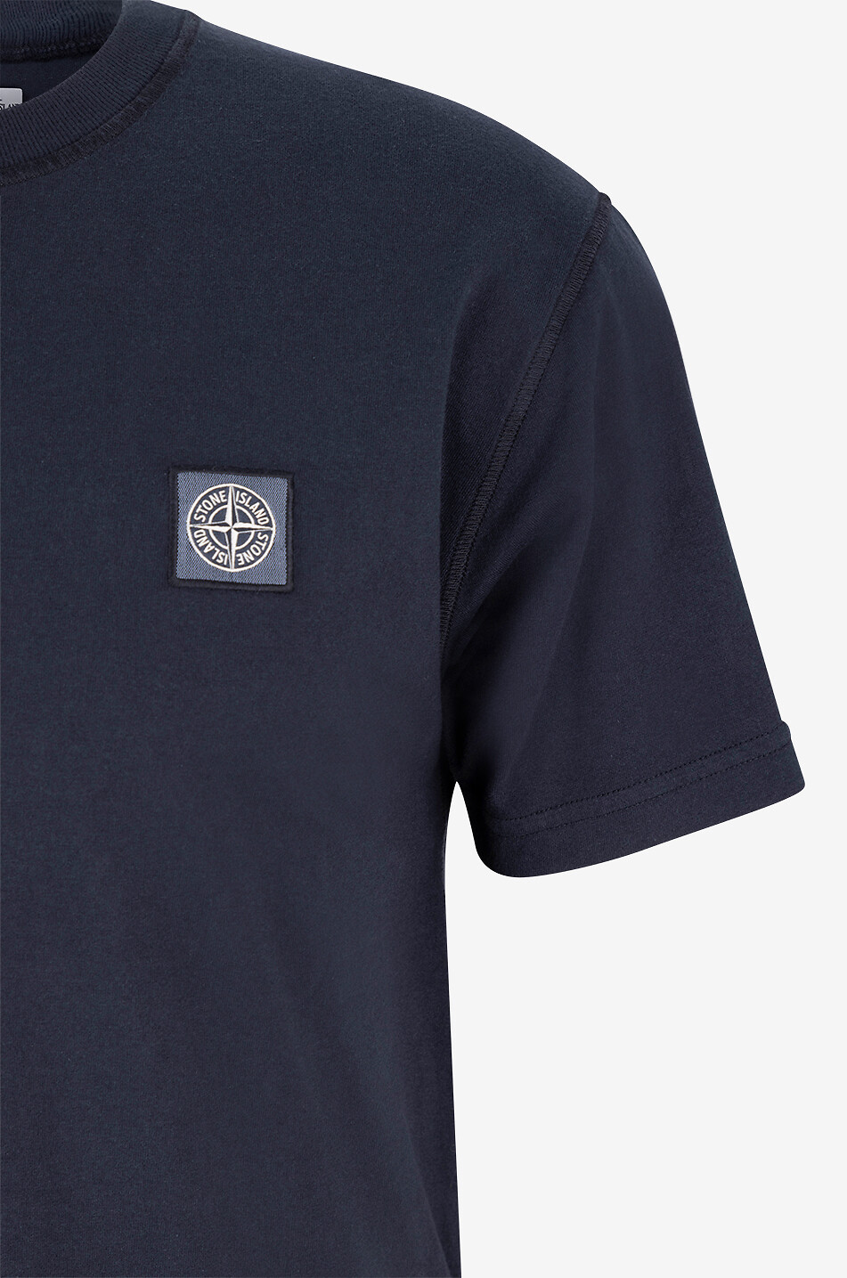 STONE ISLAND Kurzärmeliges T-Shirt aus Baumwolle 2100237 Fissato Jersey Herren DUNKELBLAU 3