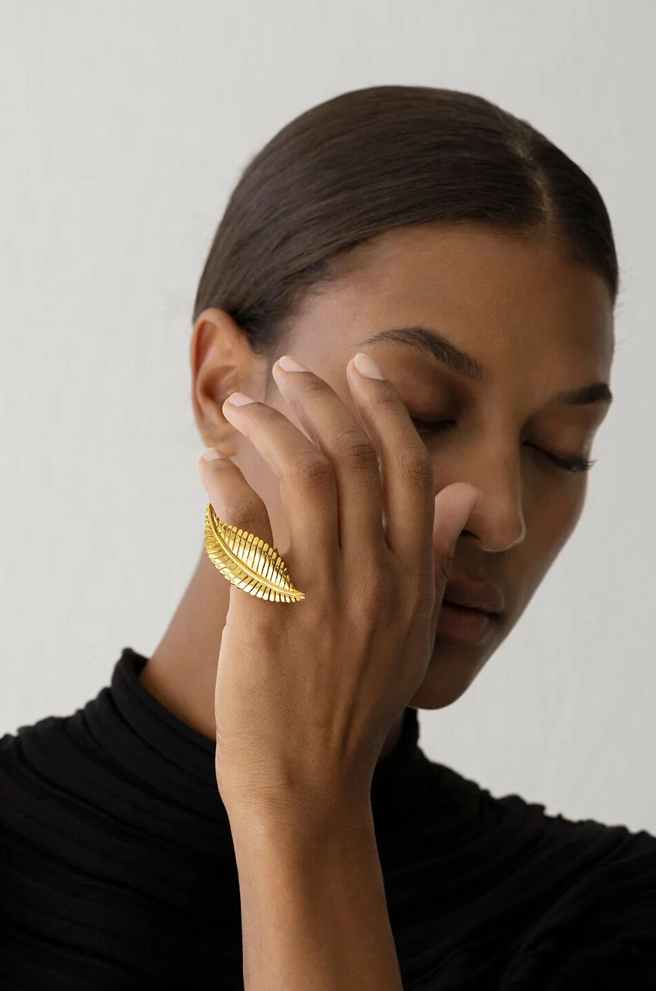 TOHUM Bague dorée Botanicals Gentle Whisper Femme DORE 4