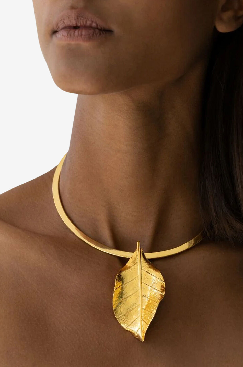 TOHUM Collier ras du cou rigide doré Botanicals Petals of Grace Femme DORE 3