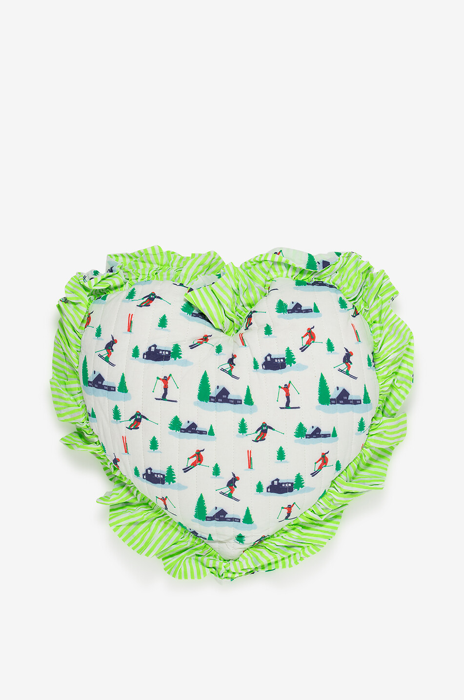 STUDIO BRAI Imogen Mountain ruffled heart-shaped cushion Home MULTI COLOURED 1