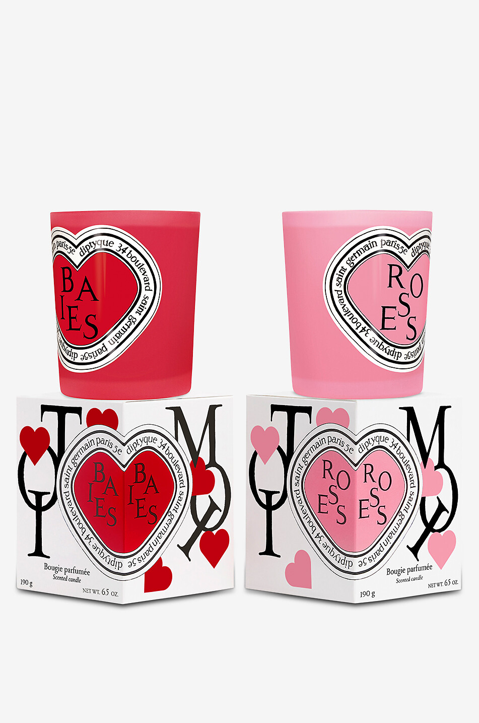 DIPTYQUE 2er-Set Duftkerzen Roses & Baies - 2 x 190 g - Ausgabe Valentinstag Haus Farblos 3