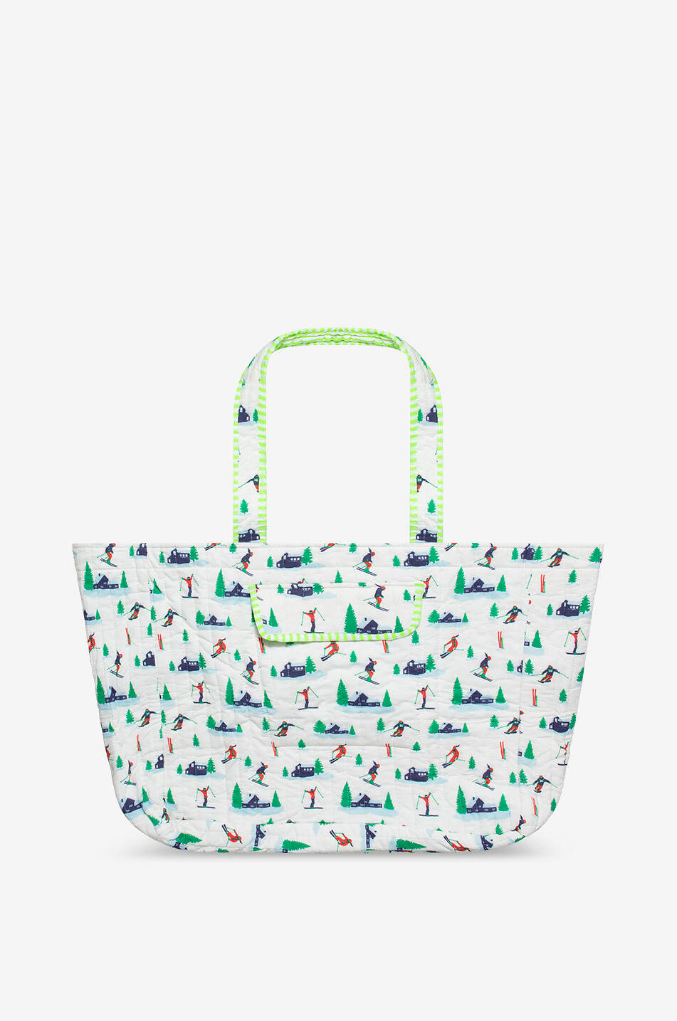 Mountain quilted cotton tote bag