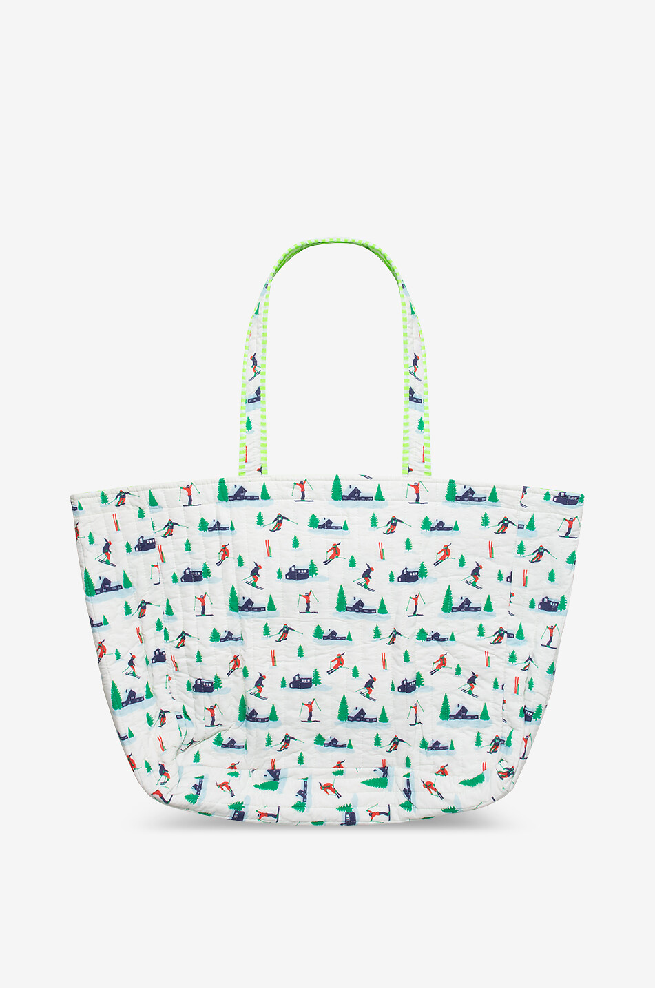 Mountain quilted cotton tote bag