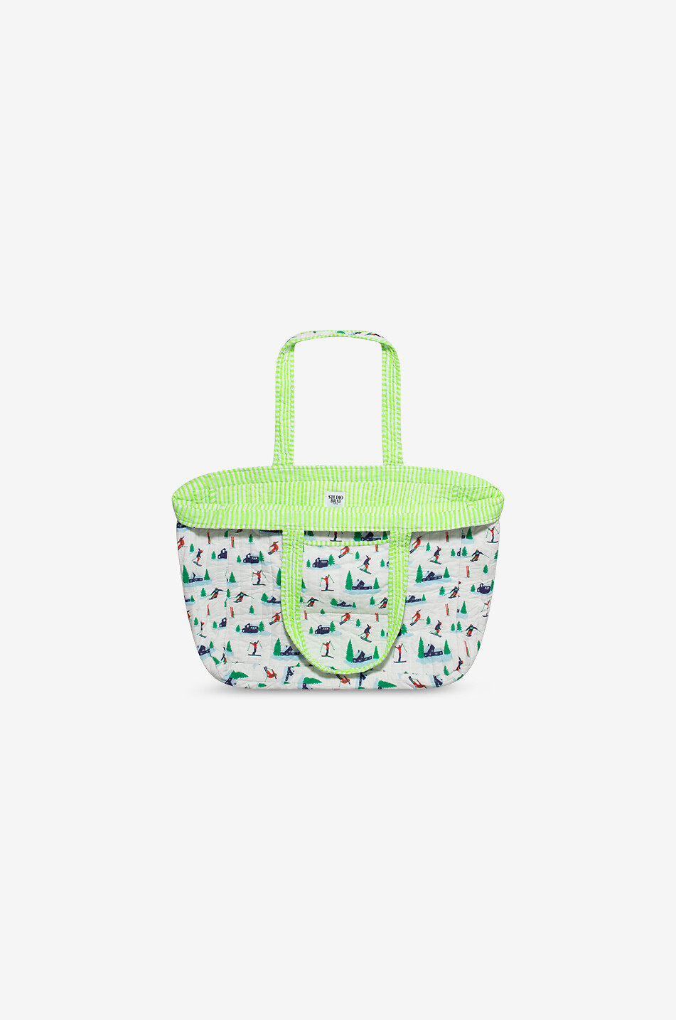 Mountain quilted cotton tote bag