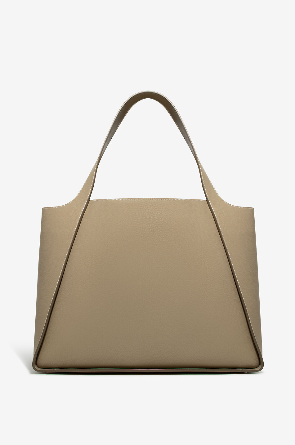 STELLA Logo Large studded grained leather tote bag