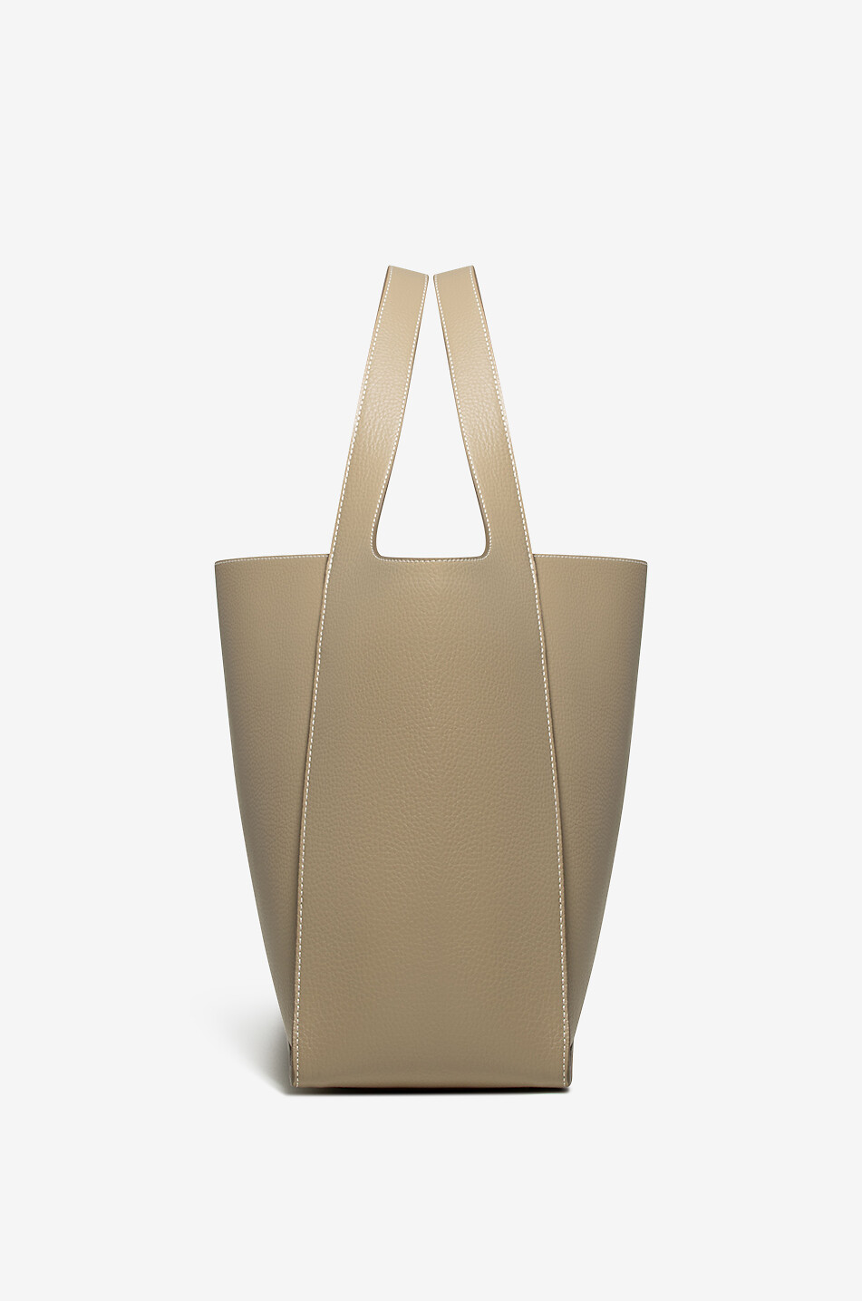 Shopper aus genarbtem Kunstleder mit Nieten STELLA Logo Large