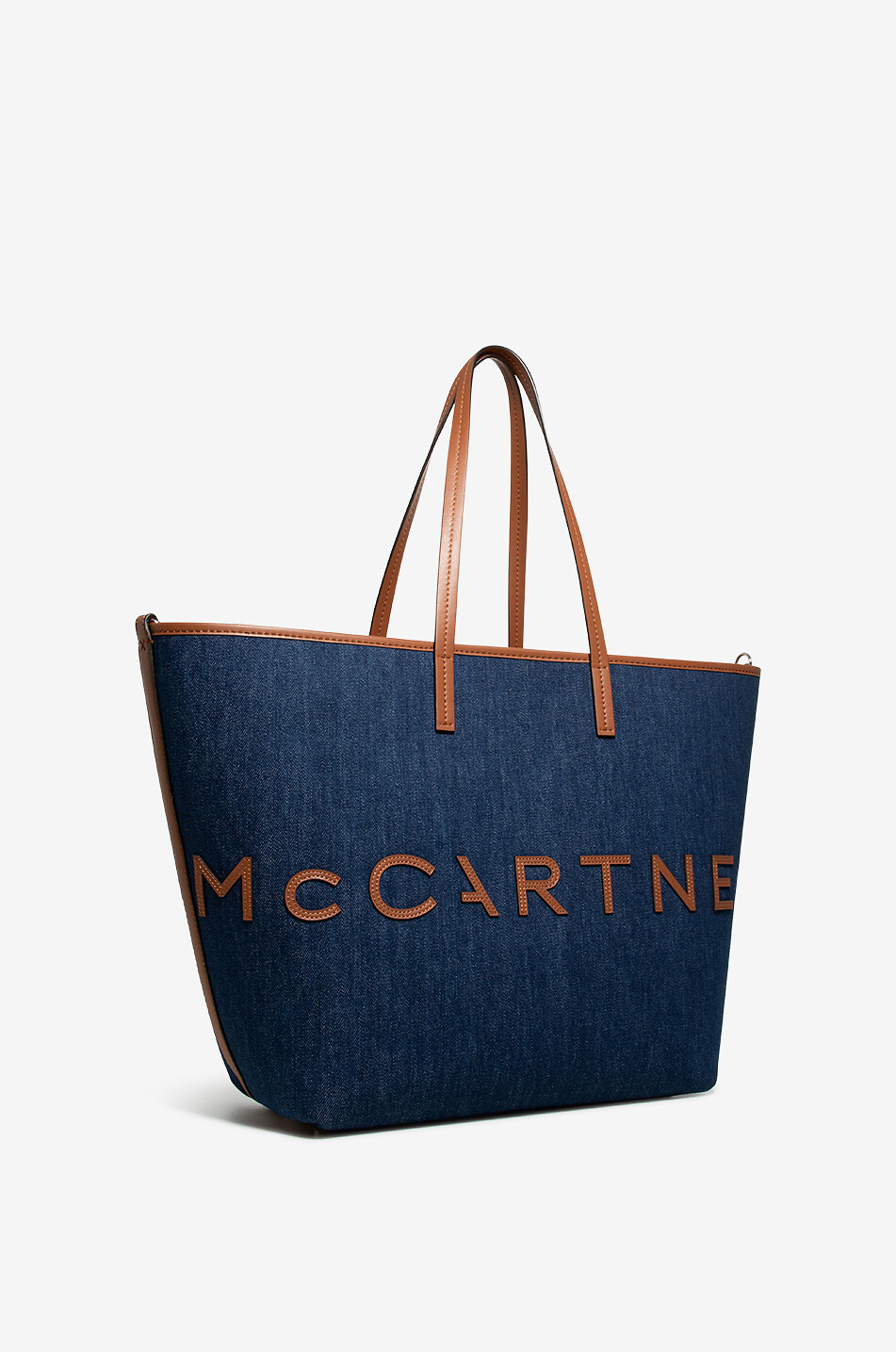 STELLA McCARTNEY SMC Large E/W denim tote bag Women BLUE 2