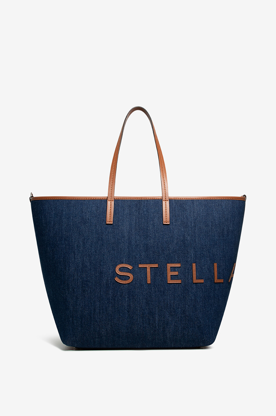 STELLA McCARTNEY SMC Large E/W denim tote bag Women BLUE 4