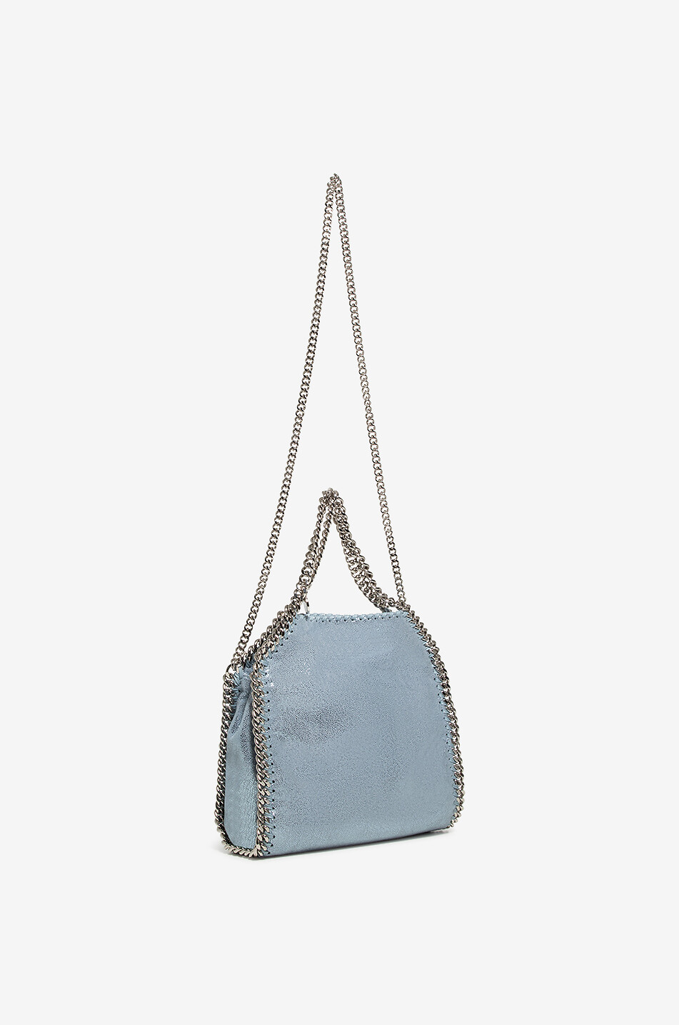 STELLA McCARTNEY Sac porté croisé métallisé Mini Falabella Shiny Dot Femme BLEU 5