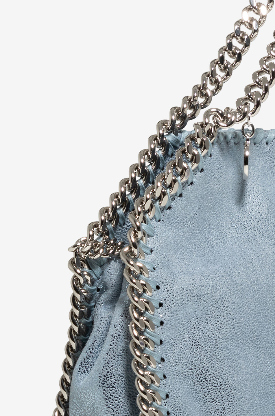 STELLA McCARTNEY Sac porté croisé métallisé Mini Falabella Shiny Dot Femme BLEU 6