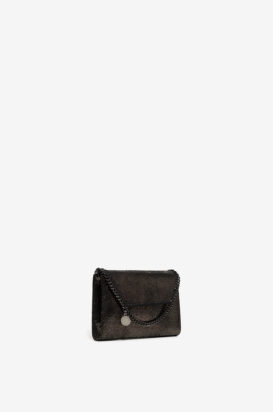 STELLA McCARTNEY Sac porté croisé métallisé Mini Falabella Wallet Shiny Dot Femme ARGENT 2