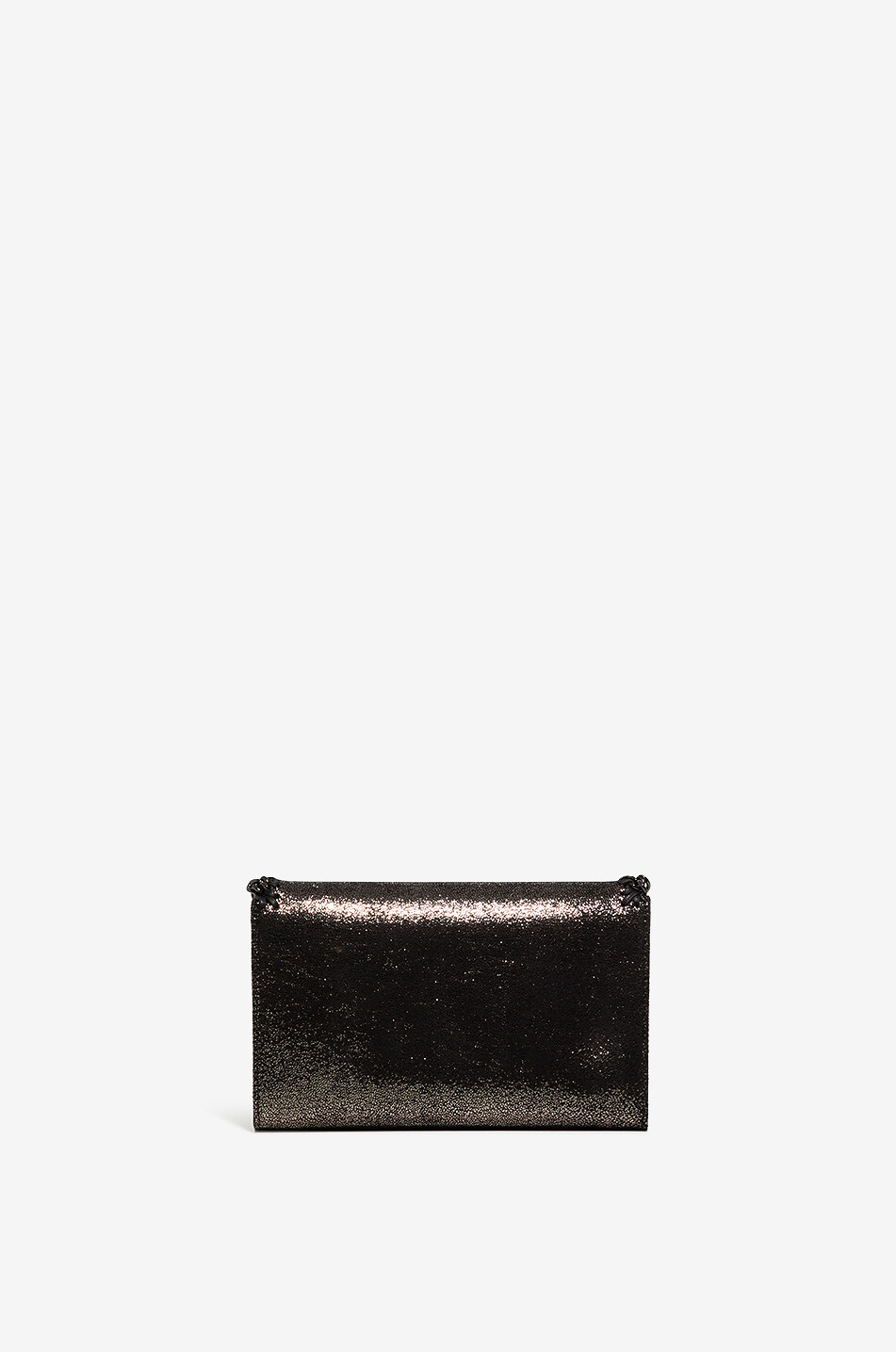 STELLA McCARTNEY Sac porté croisé métallisé Mini Falabella Wallet Shiny Dot Femme ARGENT 3