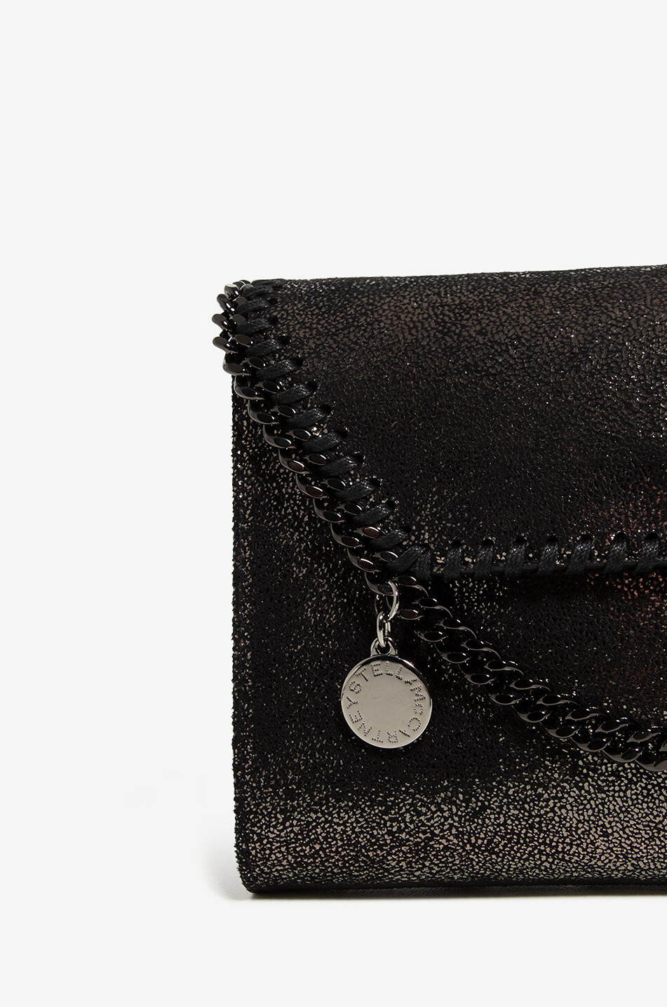 STELLA McCARTNEY Sac porté croisé métallisé Mini Falabella Wallet Shiny Dot Femme ARGENT 6