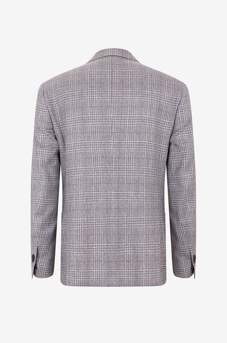 CORNELIANI Silk and virgin wool glen check blazer Men BROWN 2