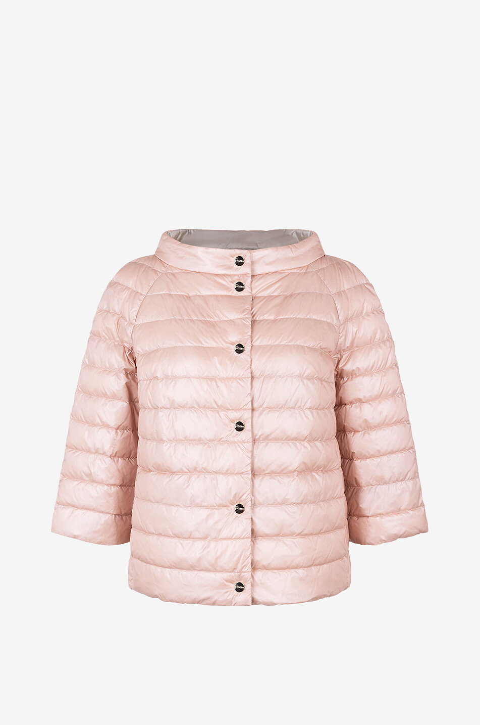 Wendbare kurze Daunenjacke mit 3/4-Ärmeln