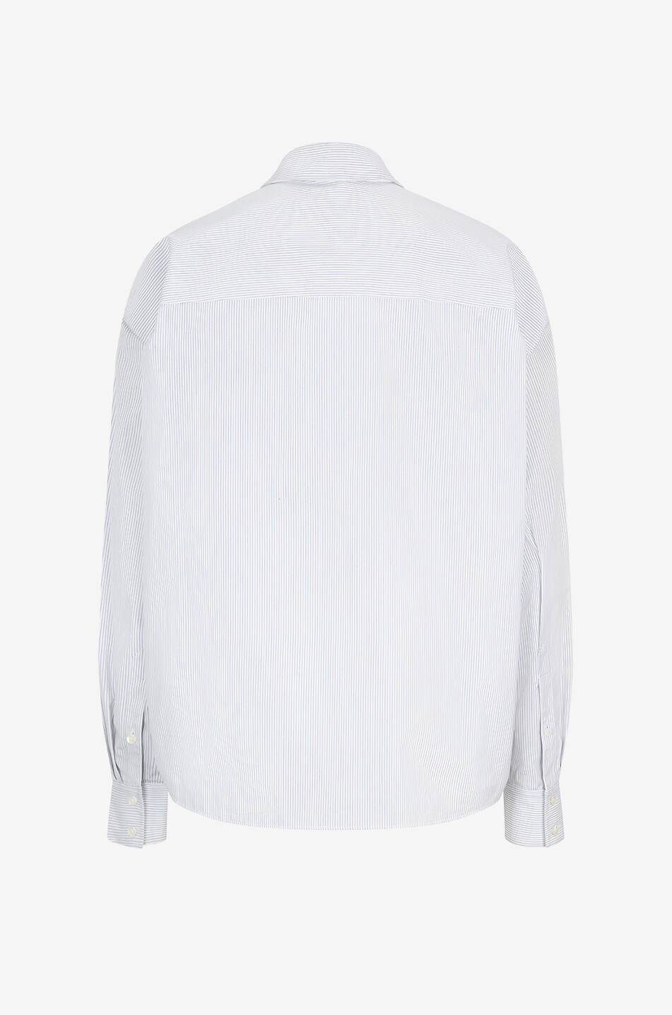 ALAÏA Gestreiftes Hemd mit markanten Schultern Egg Damen WEISS 2