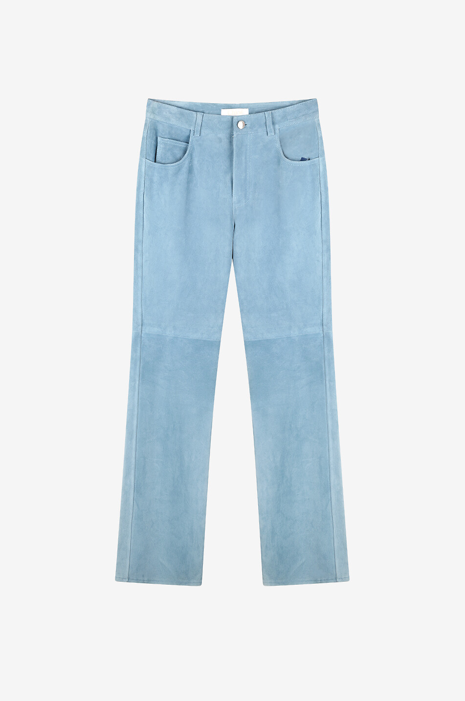 Suede bootcut jeans
