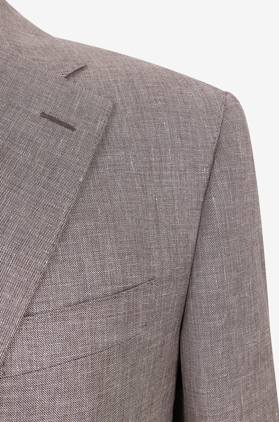 CORNELIANI Einreihiger Blazer aus Schurwolle Leinen und Seide Herren MITTELBRAUN 3