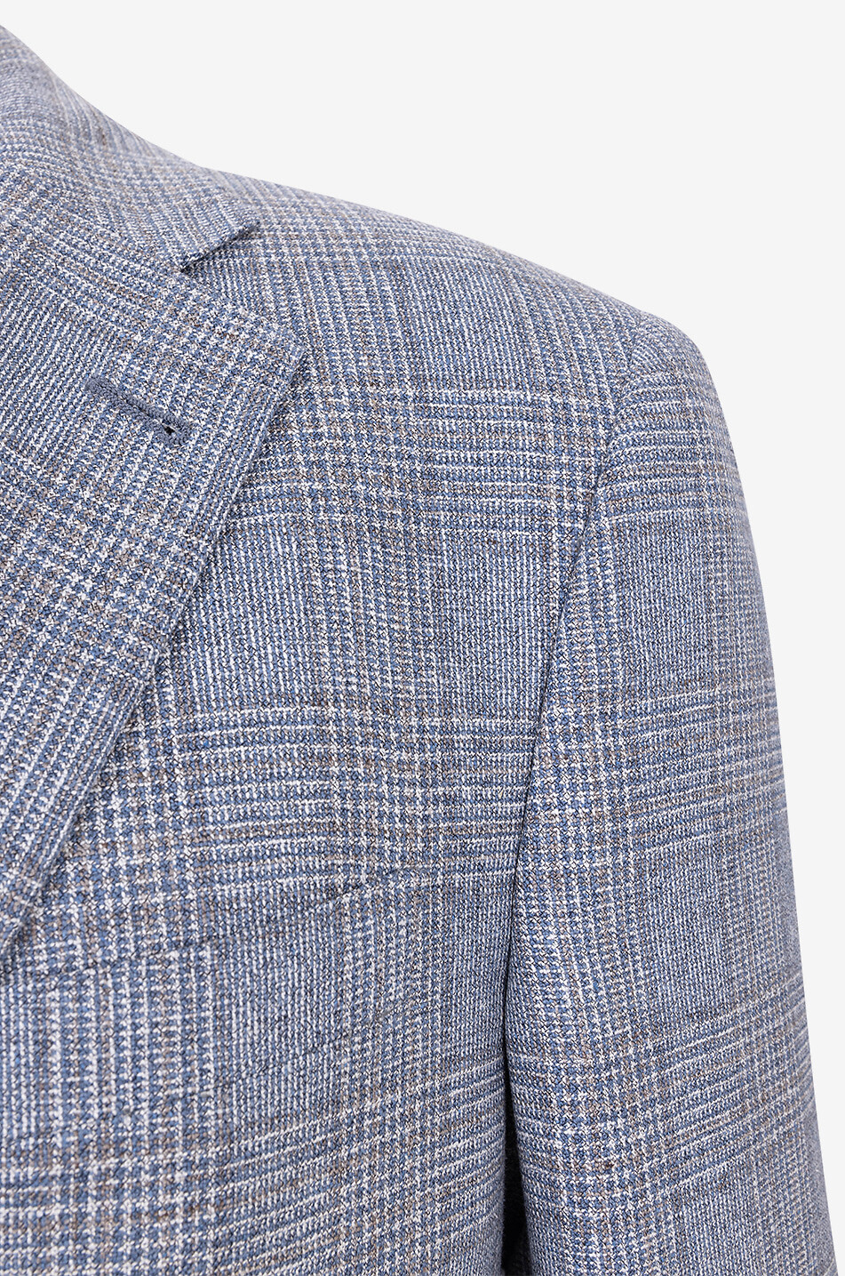 CORNELIANI Glencheck-Blazer aus Seide und Schurwolle Herren MITTELBLAU 3