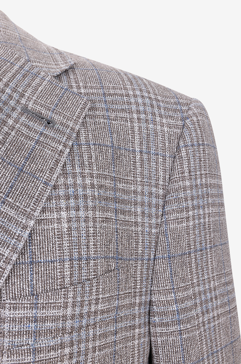CORNELIANI Silk and virgin wool glen check blazer Men BROWN 3