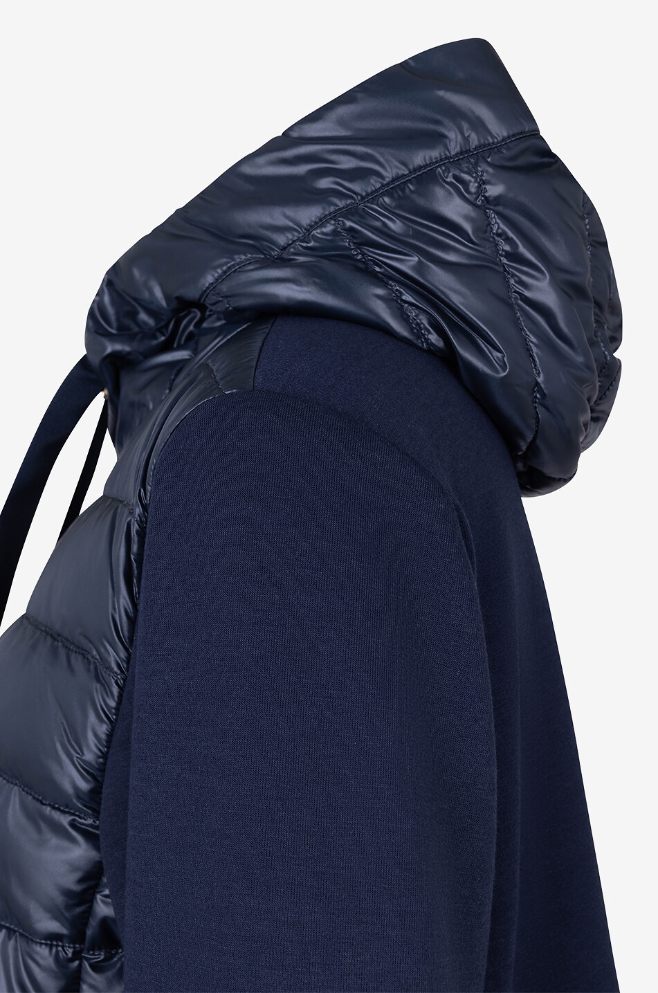 Cardigan mit Daunenteilenund Kapuze