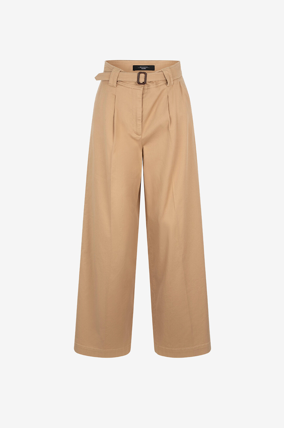 WEEKEND MAX MARA Pino cotton twill wide-leg trousers Women BEIGE 1