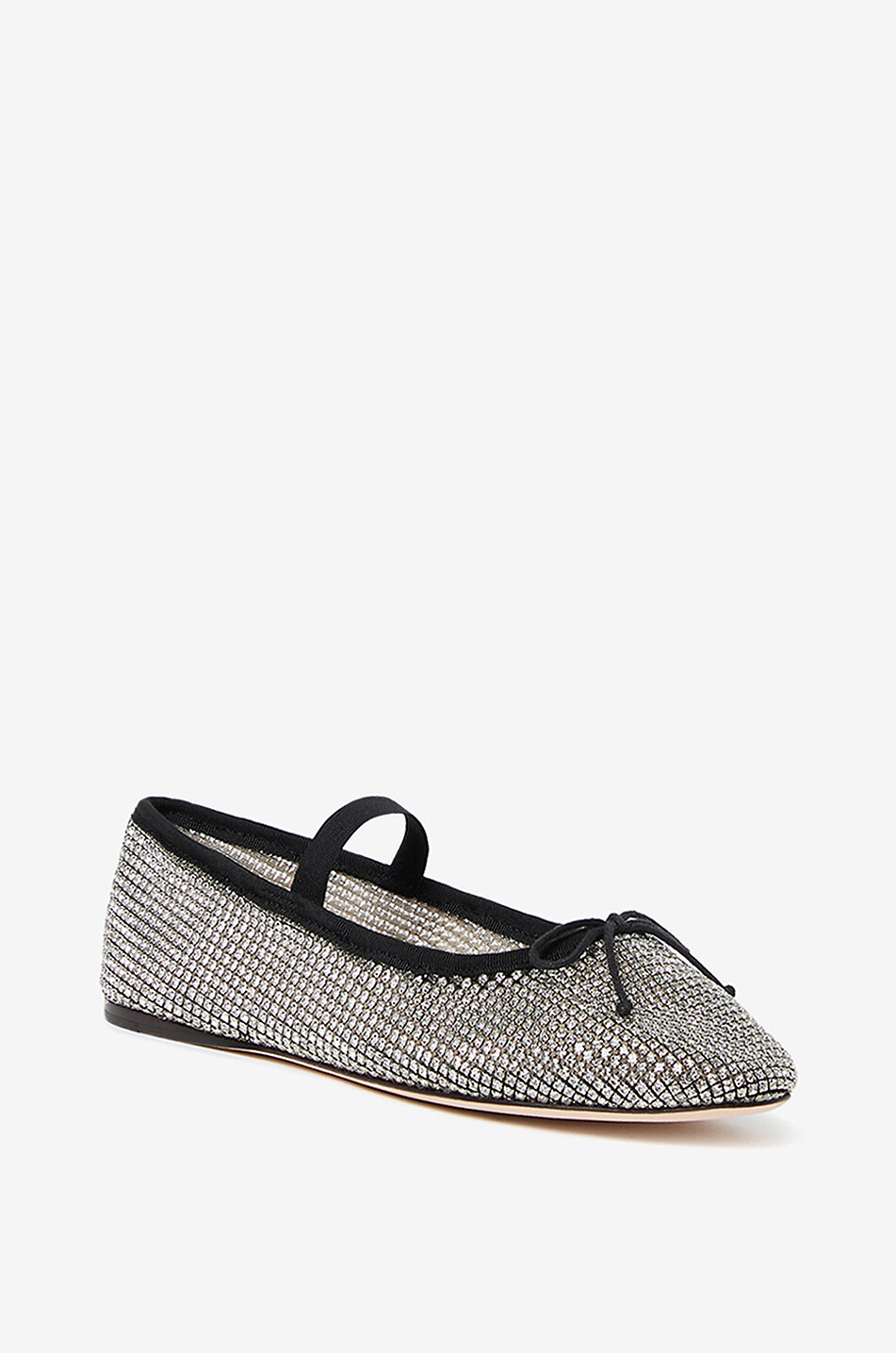 LOEFFLER RANDALL Leonie crystal clad mesh ballet flats Women GOLDEN 1