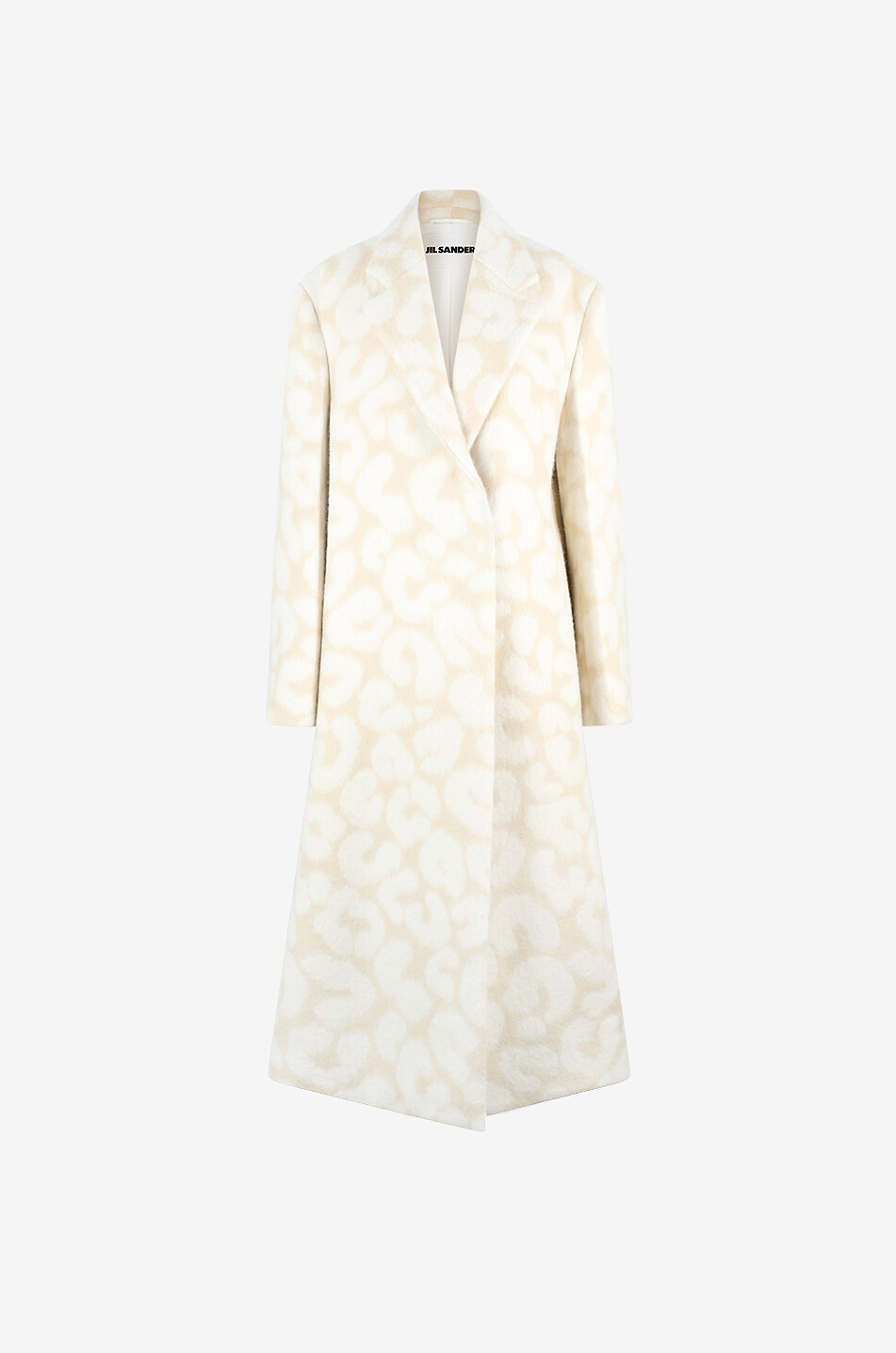 JIL SANDER Manteau ample en alpaga motif léopard Femme BEIGE 1