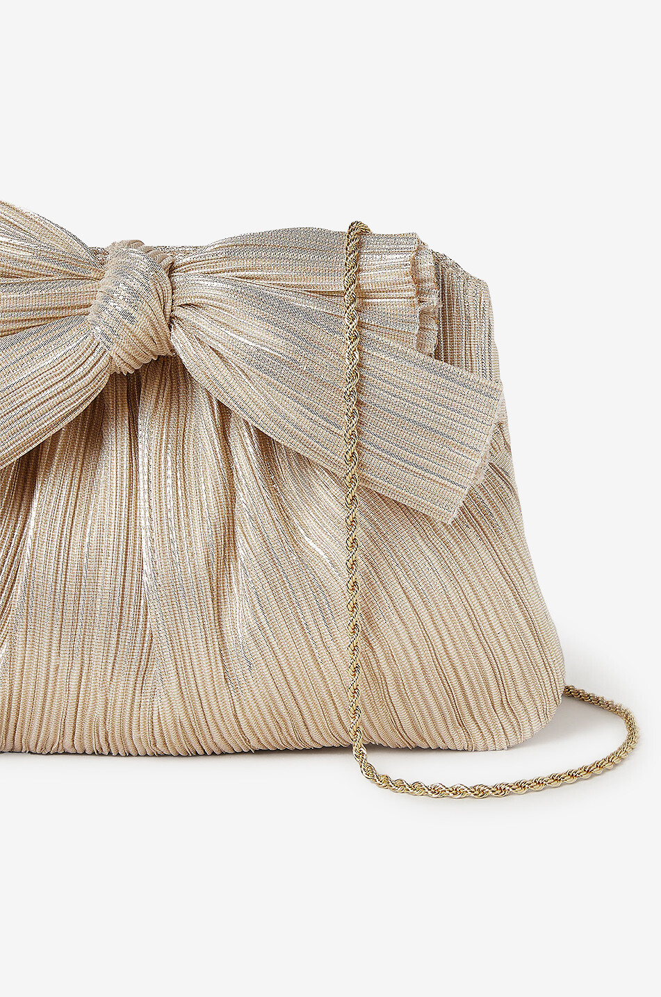 Lurex-Clutch mit Schleife Rayne