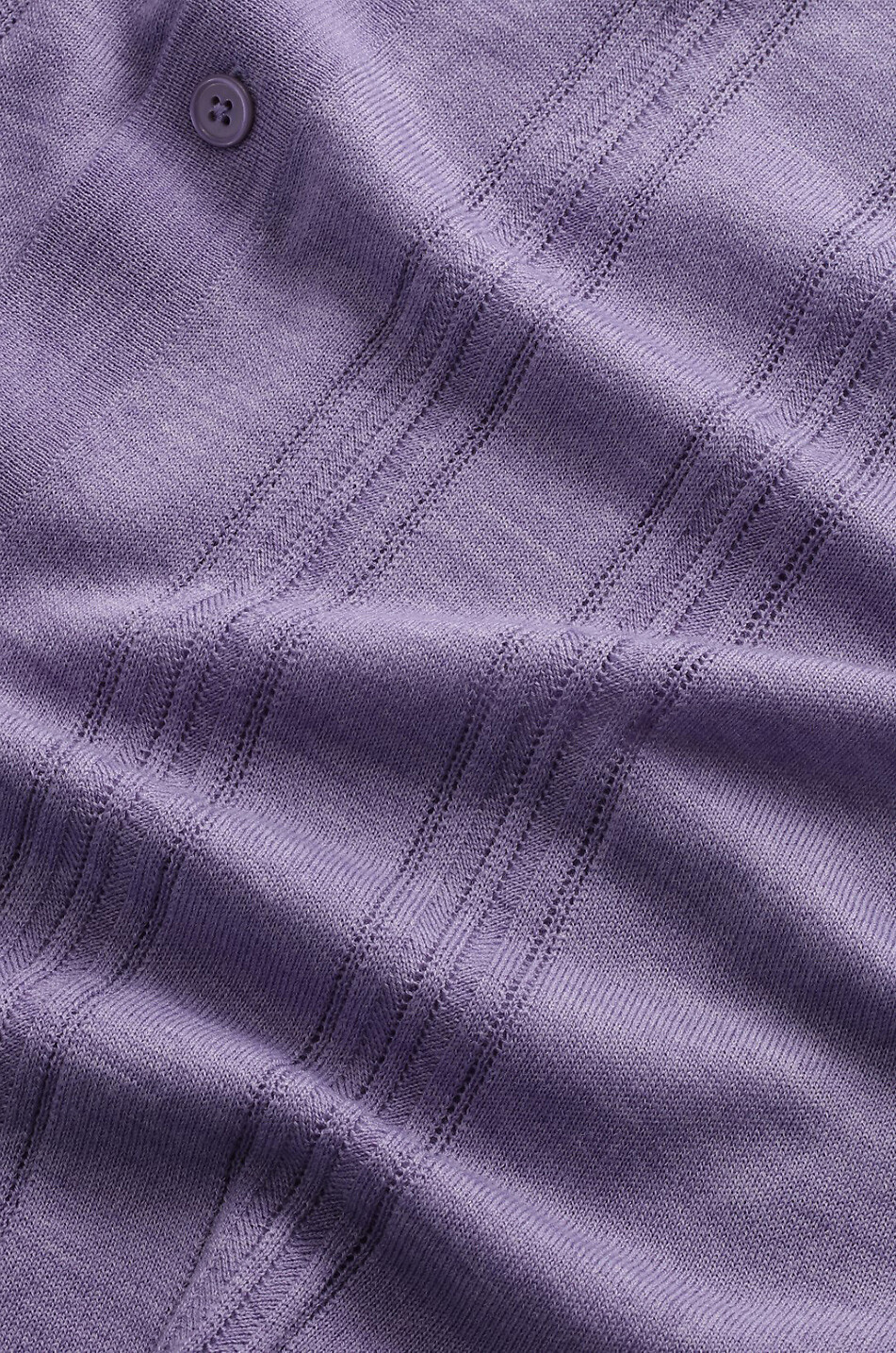 NN07 Kurzarm-Strickhemd aus Wolle Thor Herren VIOLETT 5