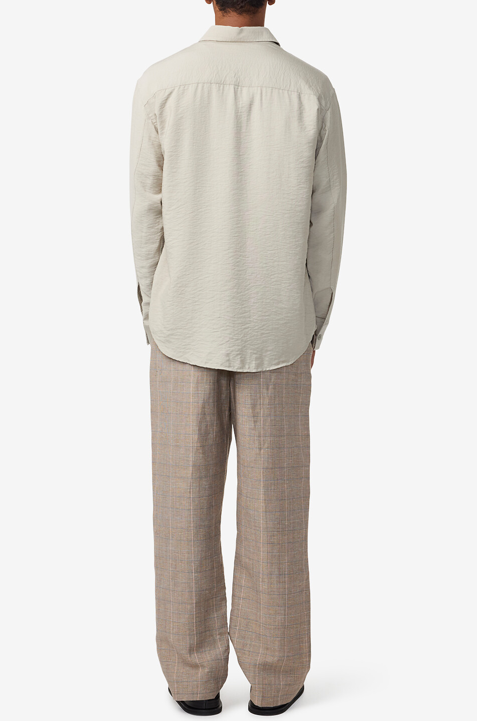 NN07 Chemise à manches longues en coton froissé Freddy Homme GRIS 3