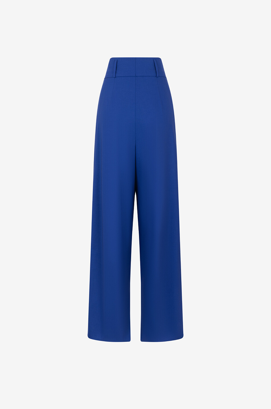 AKRIS PUNTO Pantalon large en laine vierge Florina Femme BLEU MOYEN 2