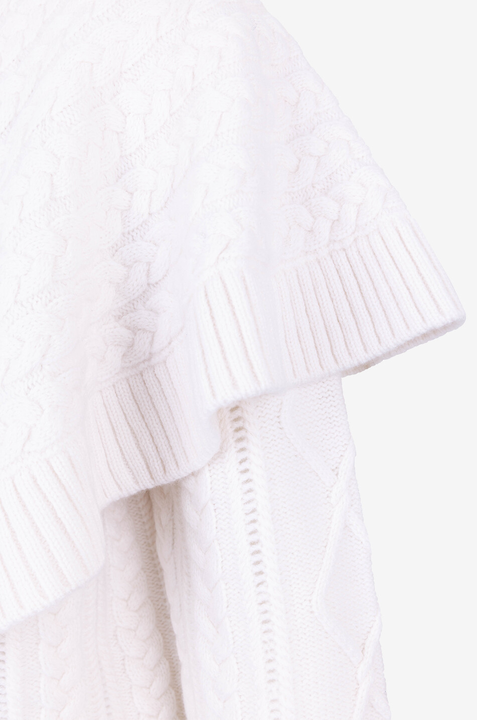 SEA Caleb cable-knit cardigan with cape and bow Women WHITE 3