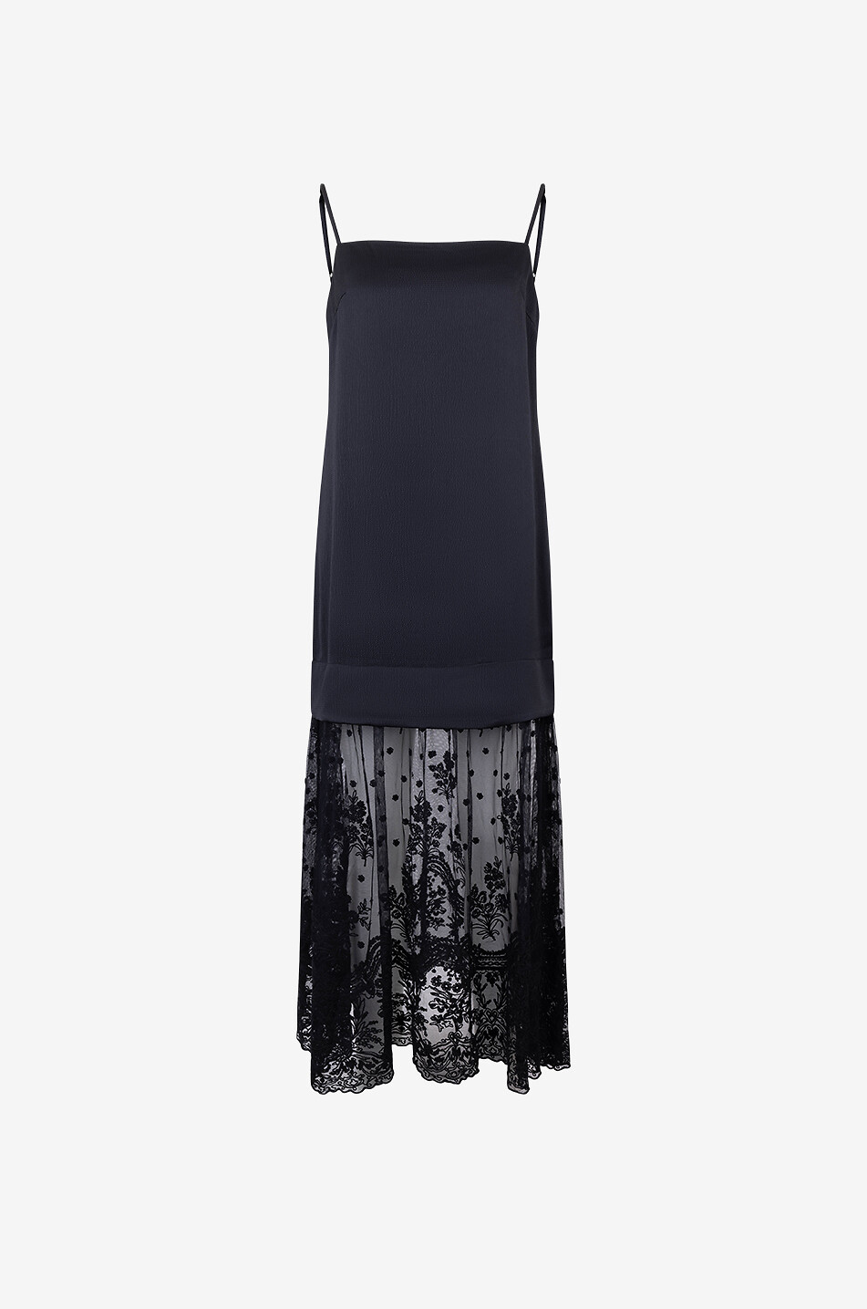 SEA Noa strappy lace-adorned long dress Women BLACK 1
