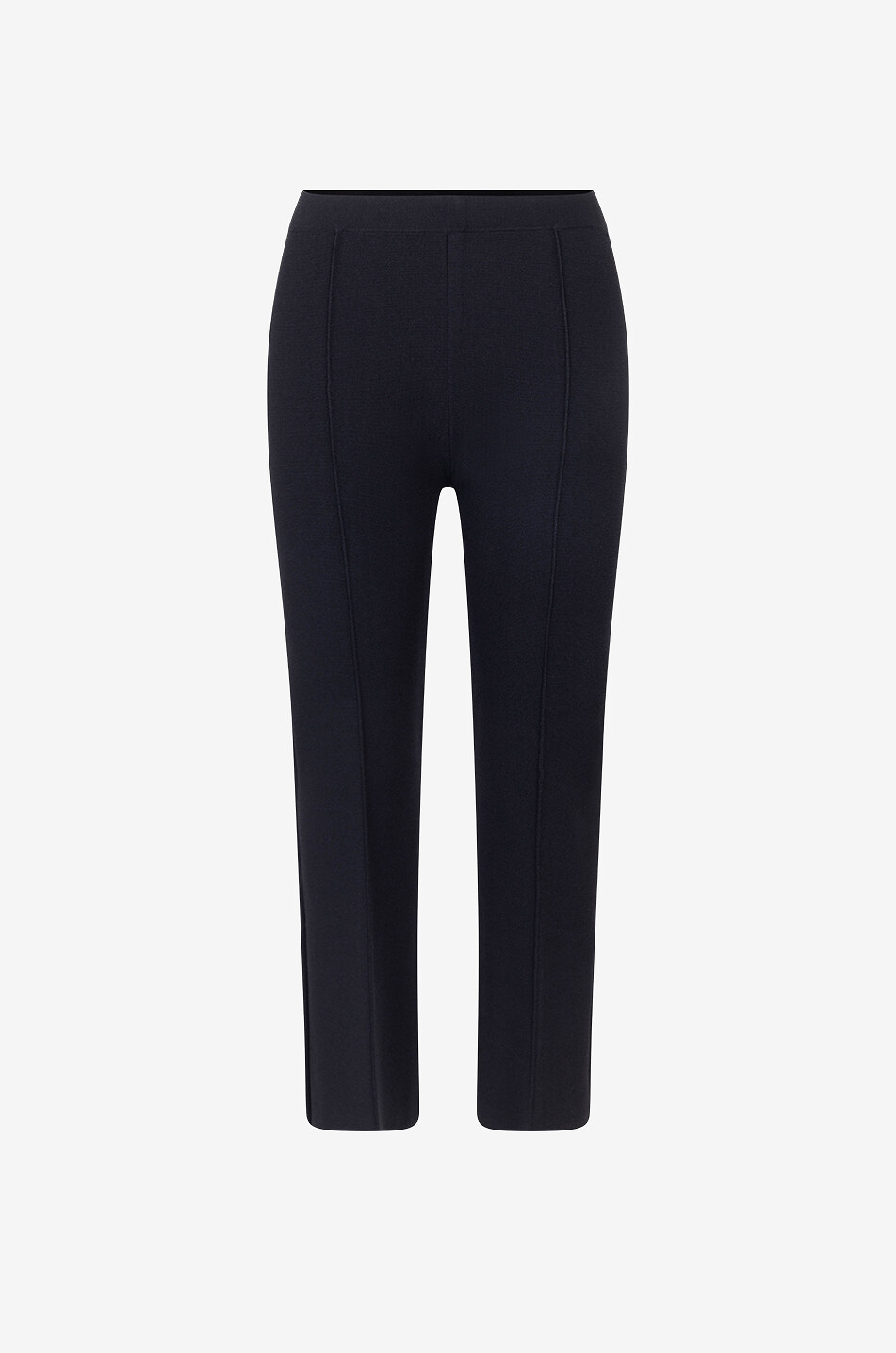 THEORY Crepe knit cropped flared trousers Women BLACK 1
