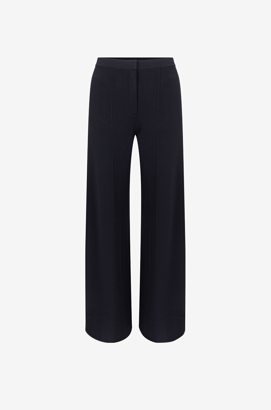 Pantalon large taille haute en jersey