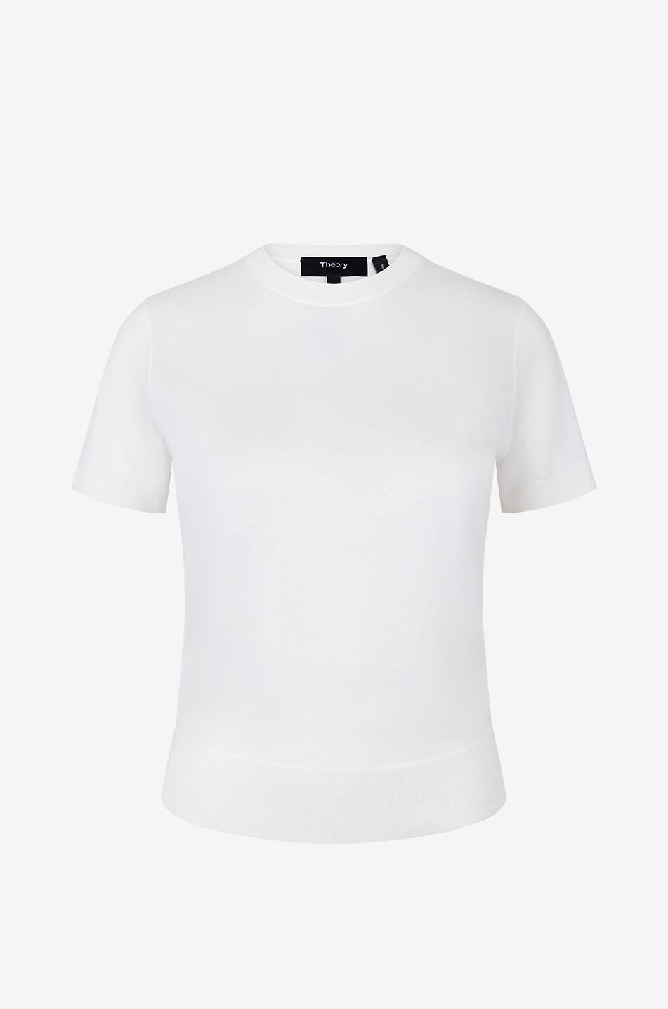 THEORY Kurzärmeliges T-Shirt aus Wolle Regal Damen CREMEFARBEN 1