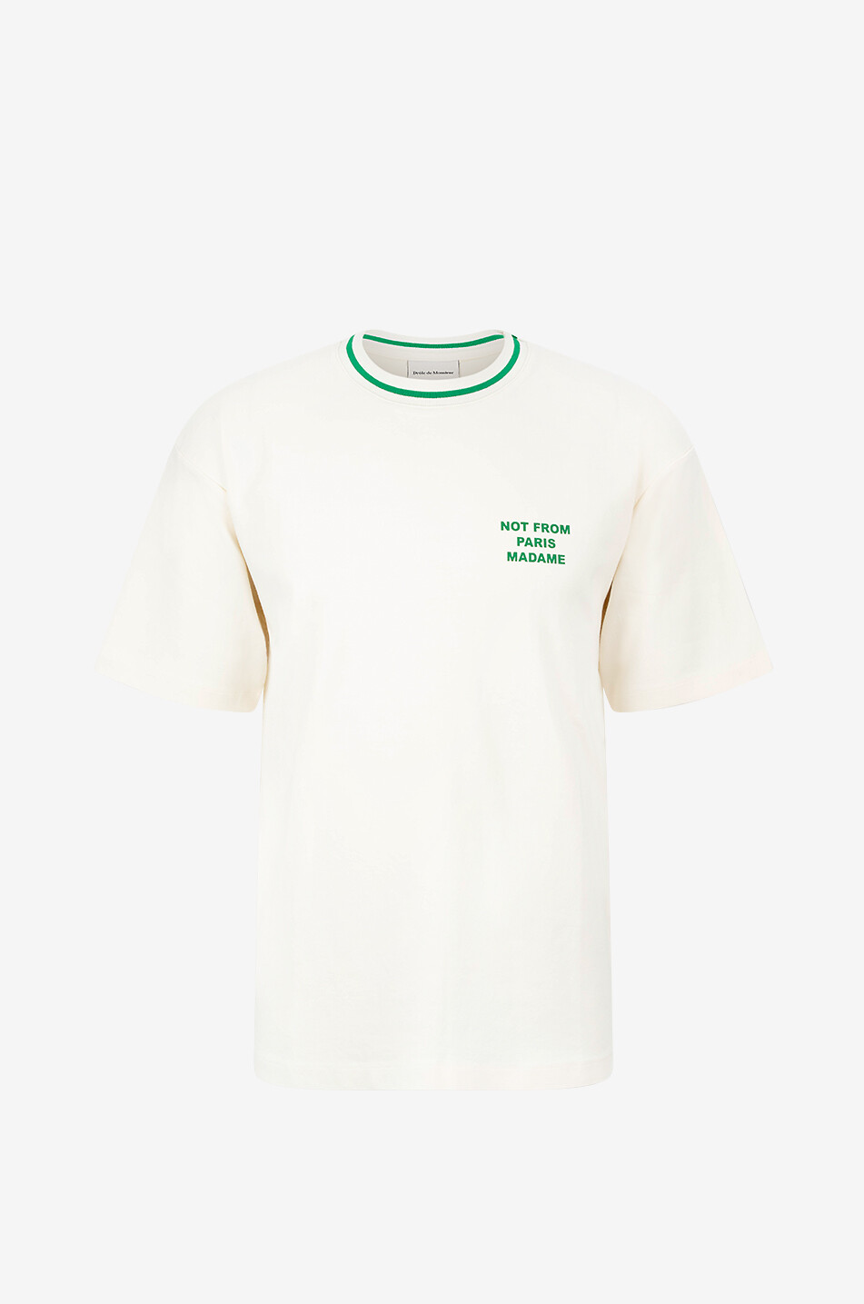 DROLE DE MONSIEUR Kurzarm-T-Shirt Le T-shirt Slogan Sport. Herren CREMEFARBEN 1