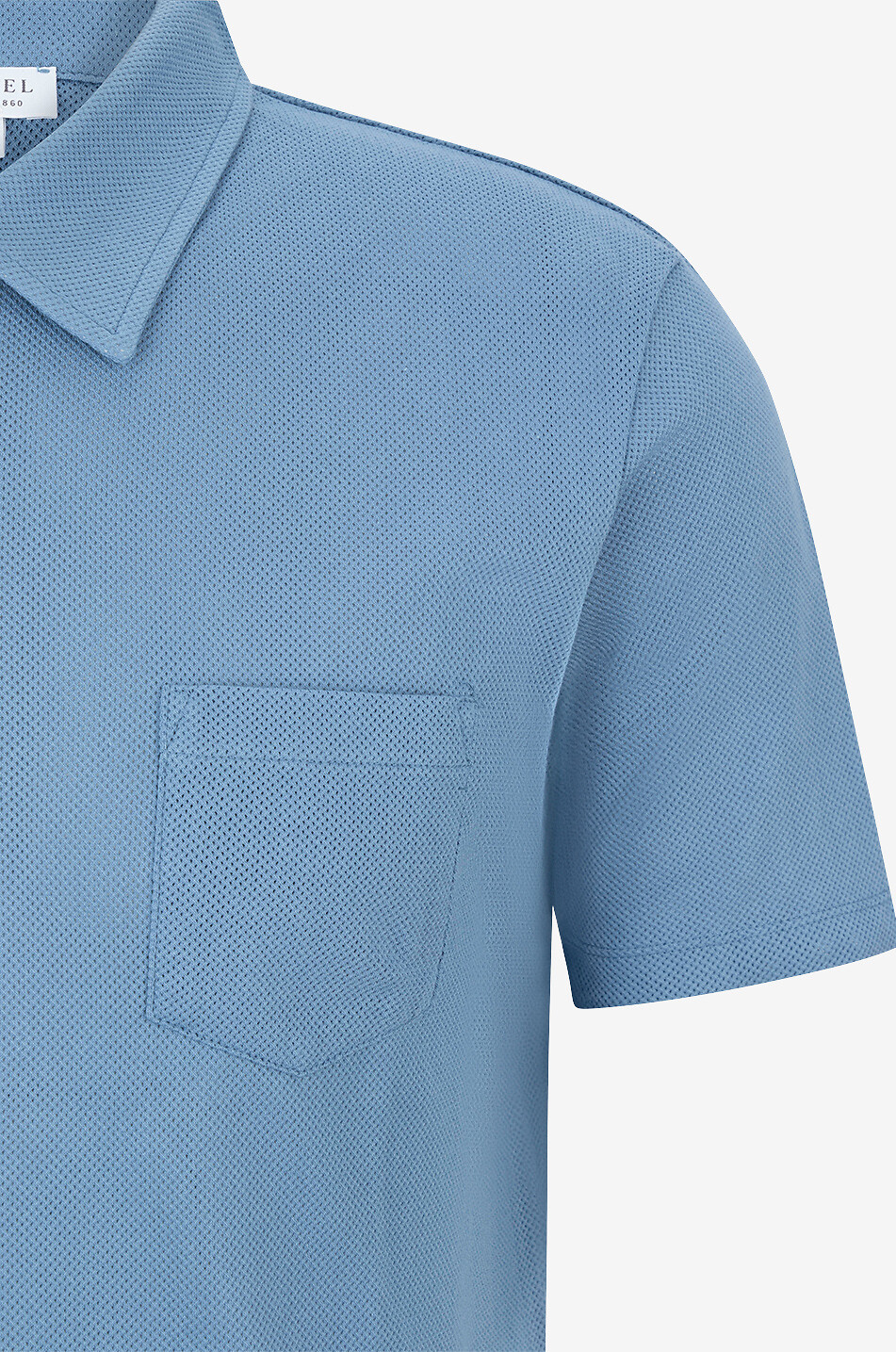 SUNSPEL Riviera Supima cotton piqué slim fit polo shirt Men LIGHT BLUE 7