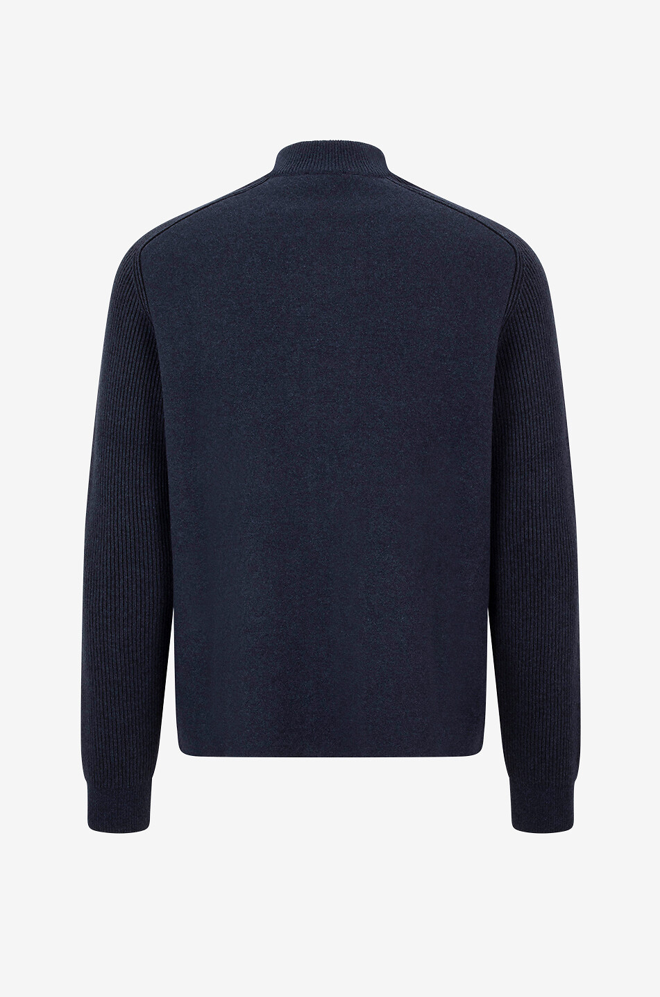 SUNSPEL Double-breasted knit bomber jacket Men DARK BLUE 2