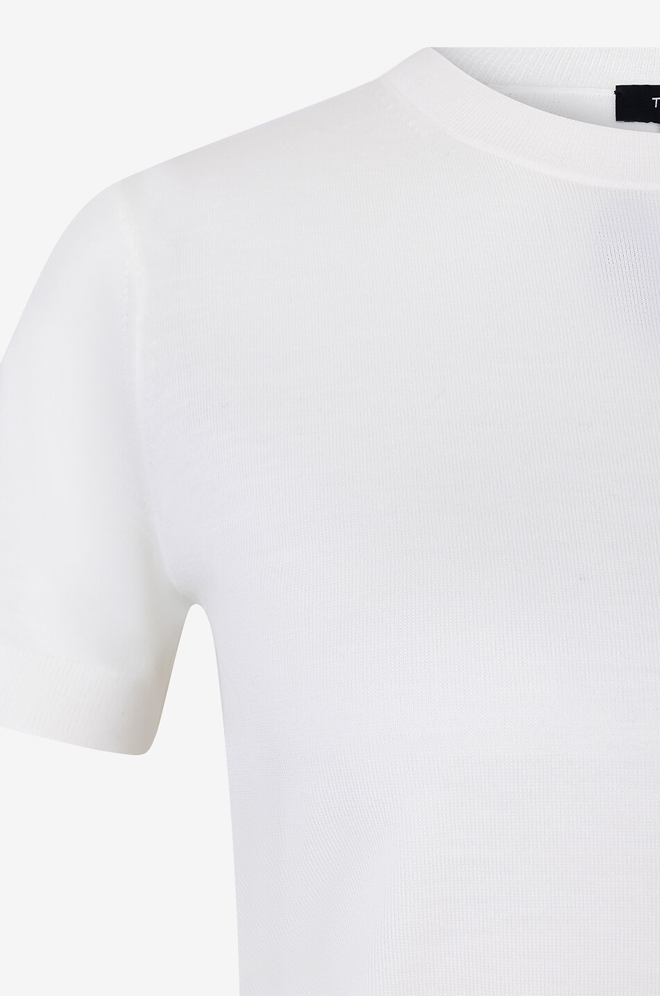 THEORY Kurzärmeliges T-Shirt aus Wolle Regal Damen CREMEFARBEN 4