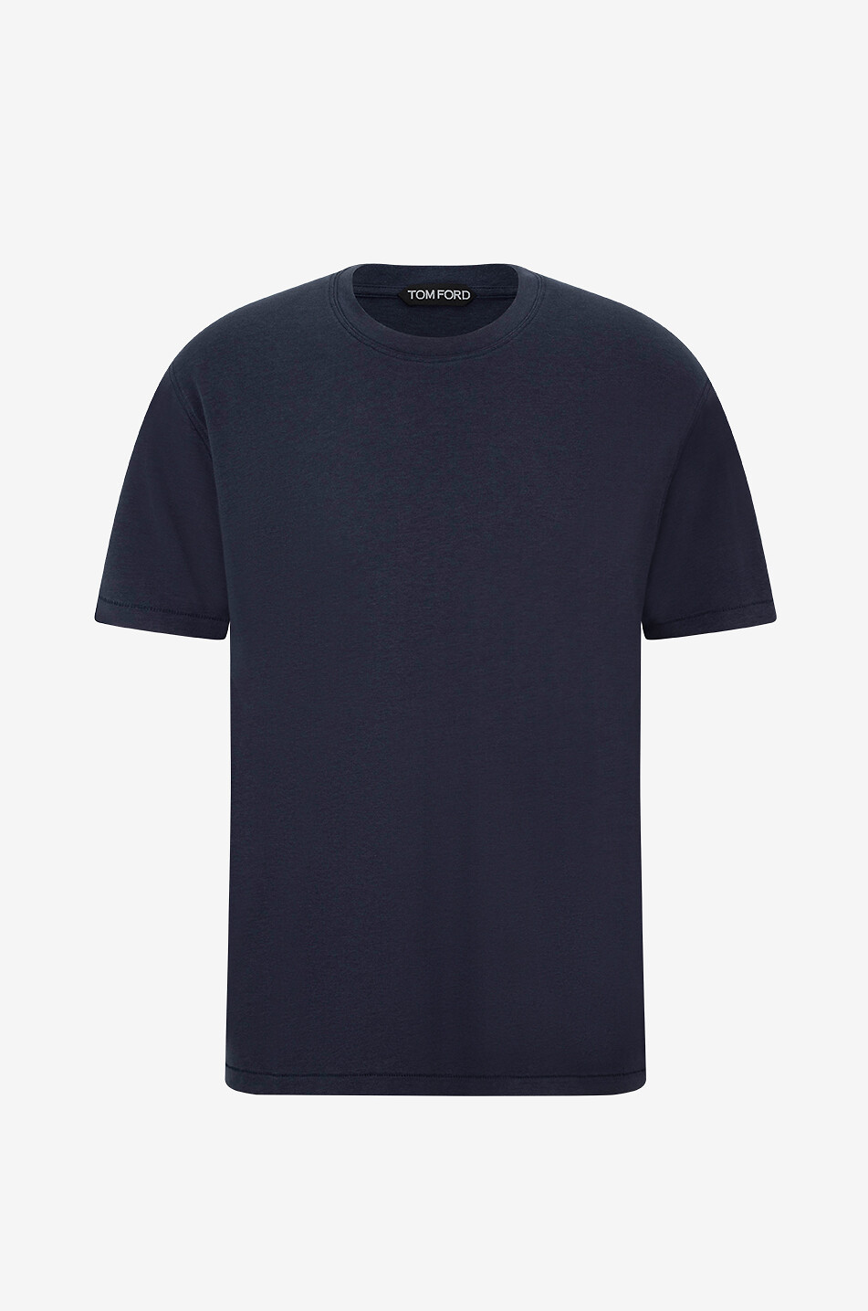 Fluid jersey short-sleeved crewneck T-shirt