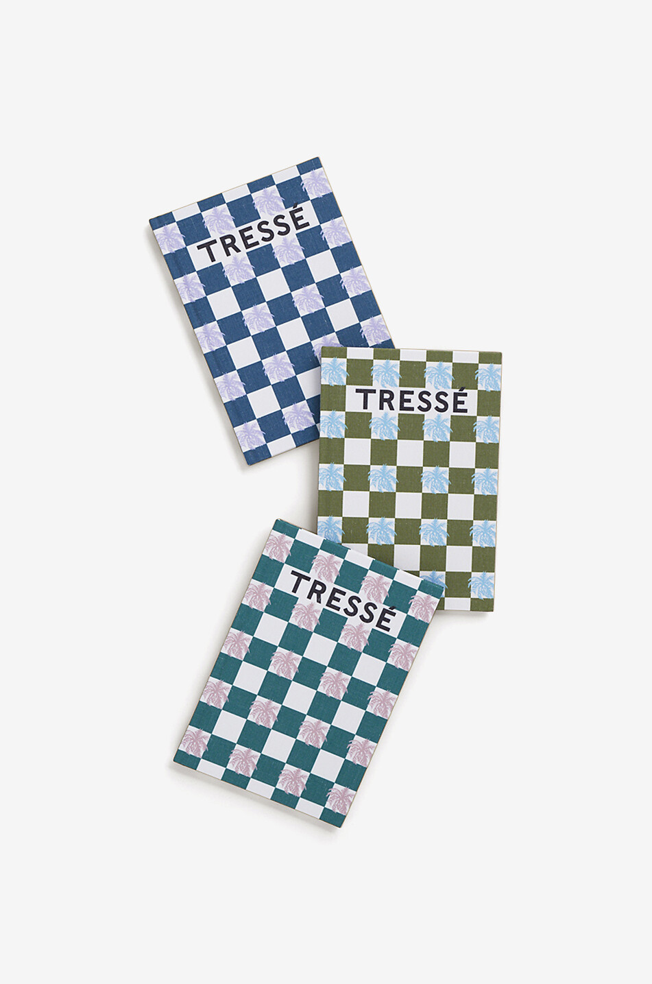 TRESSE PARIS Lot de 3 carnets de notes motif damiers Nesse Maison MULTICOLORE 1