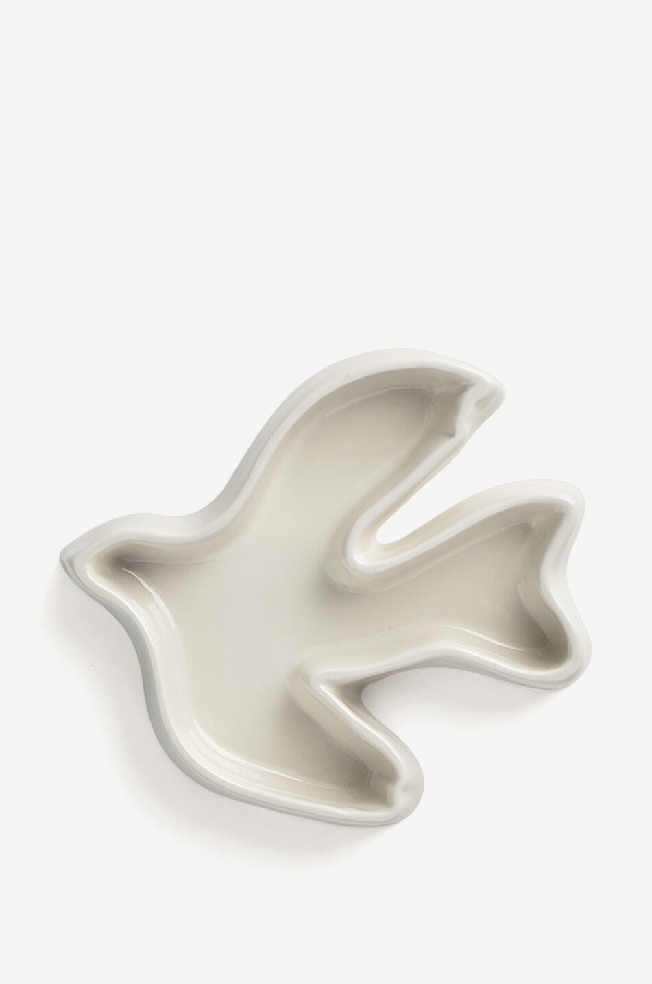 TRESSE PARIS Dova dove-shaped stoneware trinket tray Home WHITE 1
